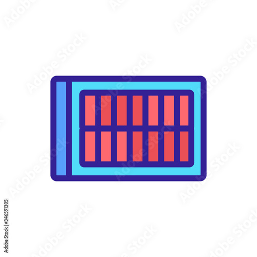 panel cleaning plates icon vector. panel cleaning plates sign. color symbol illustration