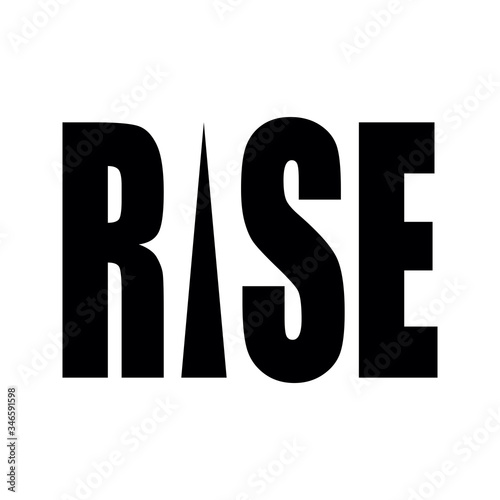 Rise text logotype vector template