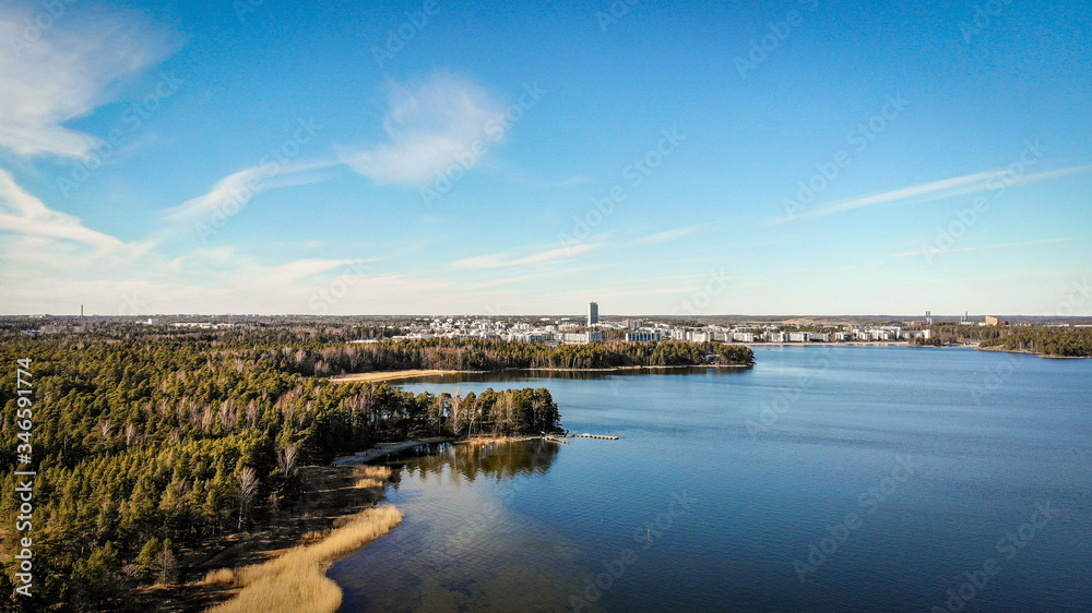 Vuosaari suburbs in Helsinki, Finland.