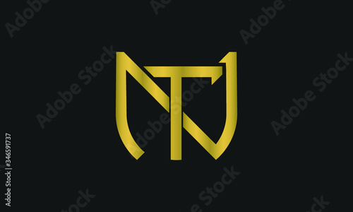 Letter TN, NT monogram logo and shield sign combination. Line art logo design. Symbolizes reliability, safety, power, security. Free Download Letter TN, NT monogram logo and shield sign combination. Line art logo design. Symbolizes reliability, safety, power, security. - GFXLoad