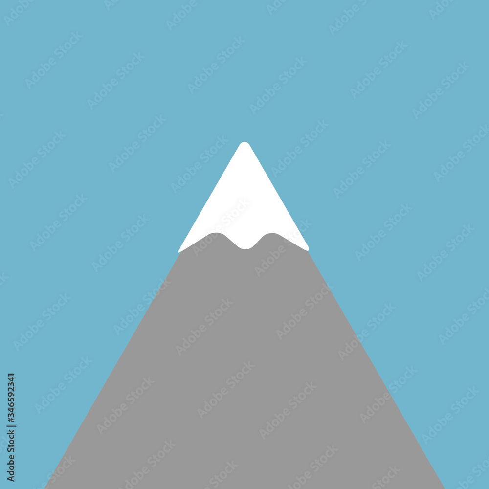 Fototapeta premium Alp top vector with blue sky