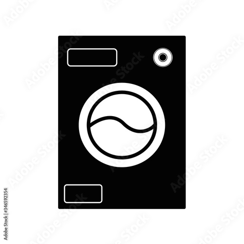Washing machine minimalist vector icon