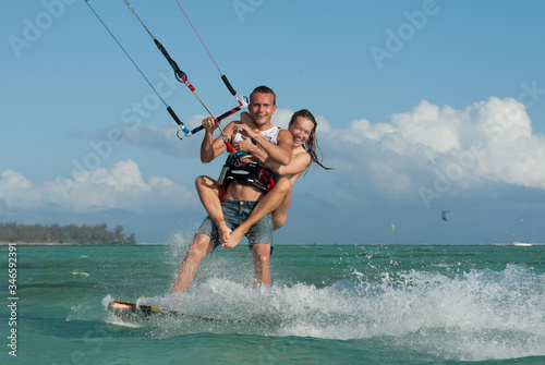 kitesurfing in Mauritius