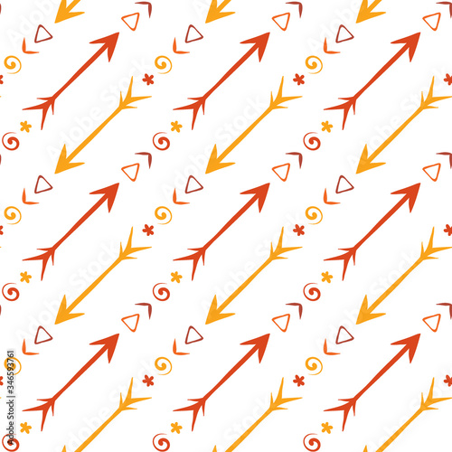 Seamless pattern with arrows