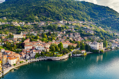 Gravedona, Como Lake, Italy, aerial view © Silvano Rebai