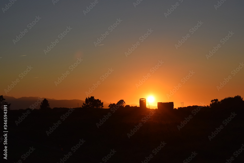 puesta de sol en Asturias