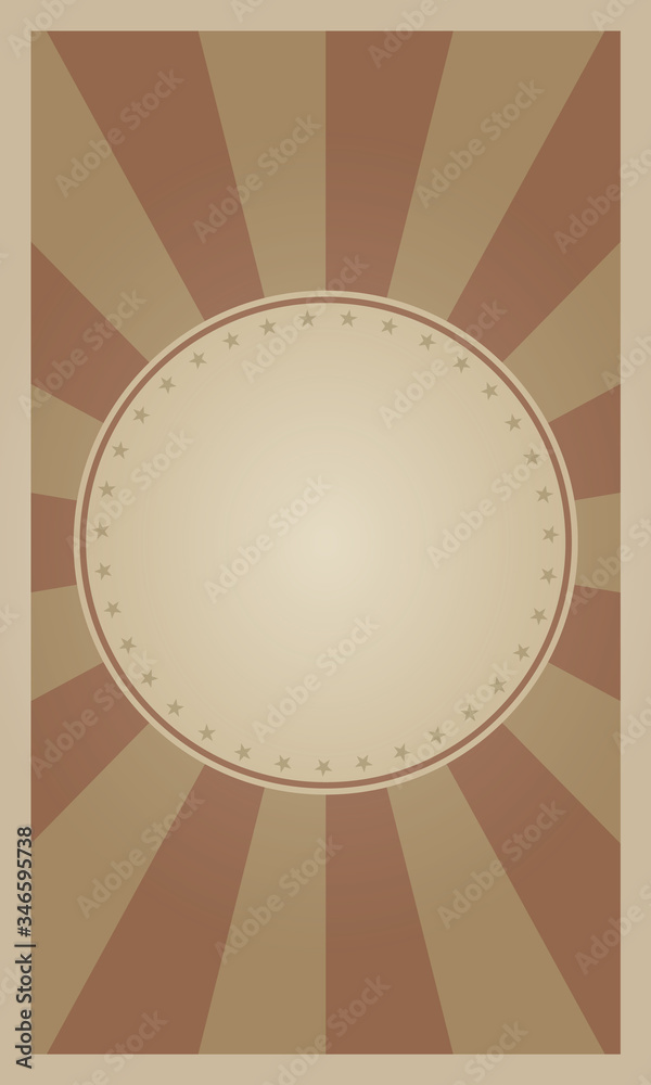 Circus or carnival illustration background, vintage style. Blank banner to place text.