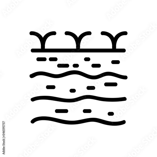 plants in soil icon vector. plants in soil sign. isolated contour symbol illustration