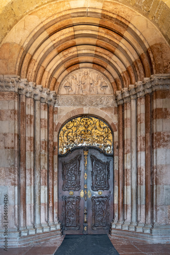 Feb 4, 2020 - Salzburg, Austria: Gate to Abbey church inside St Peter Abbey