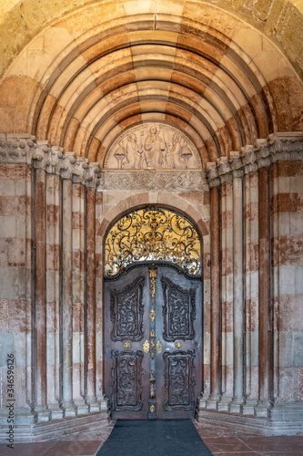 Feb 4, 2020 - Salzburg, Austria: Gate to Abbey church inside St Peter Abbey
