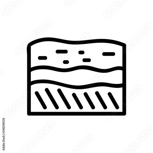 soil layers icon vector. soil layers sign. isolated contour symbol illustration
