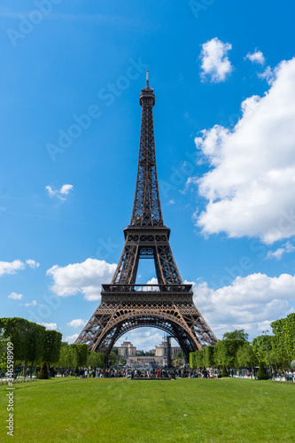 View of the famous Tour Eiffel  Paris  France.