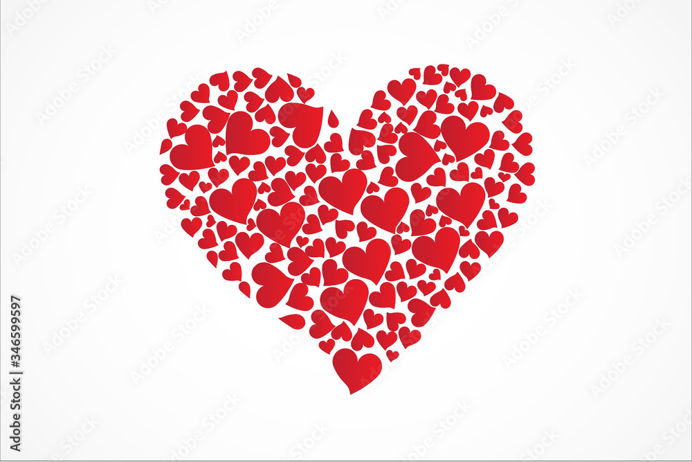 Logo love hearts valentines icon vector