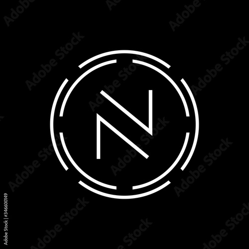 Free Download Initial Letter N Logo With Luxury Business Typography Vector Template. Creative Abstract Letter N Logo Design - GFXLoad