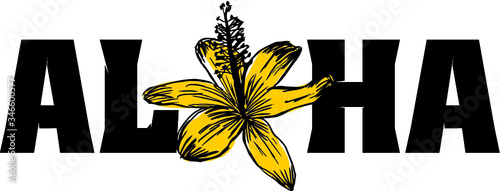 Aloha shaka print and embroidery graphic design vector art