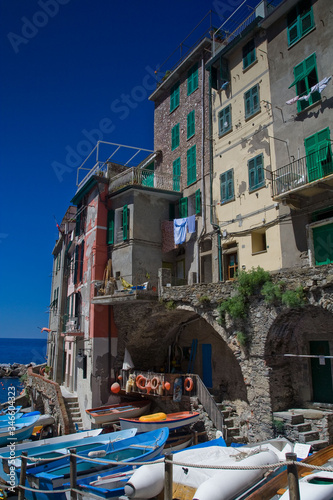 Riomaggiore, Wioska w skałach - Cinque Terre, Liguria, Włochy 