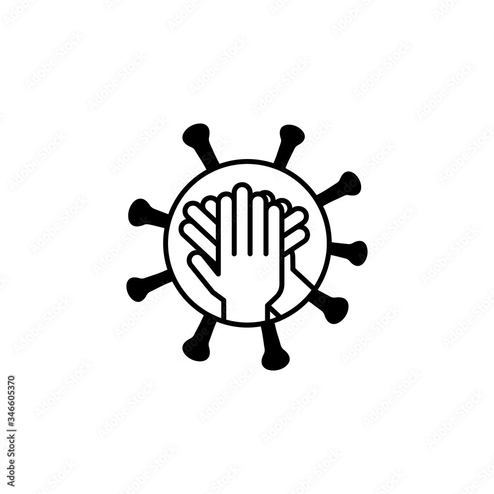 people touch after coronavirus, team line illustration icon on white background people touch after coronavirus, team line illustration icon on white background