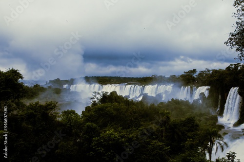 Devil's Throat is the largest waterfall, it is on the Brazilian side.