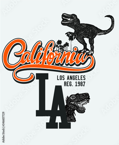 trex dinosaur print embroidery graphic design vector art