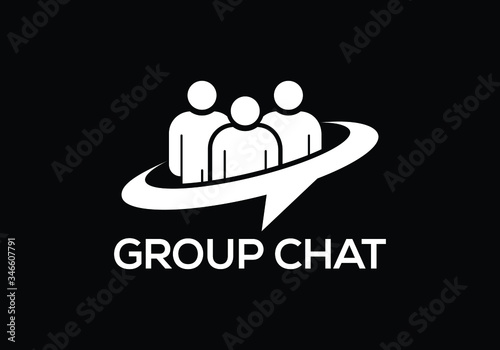 Group Chat logo sign symbol, People logo