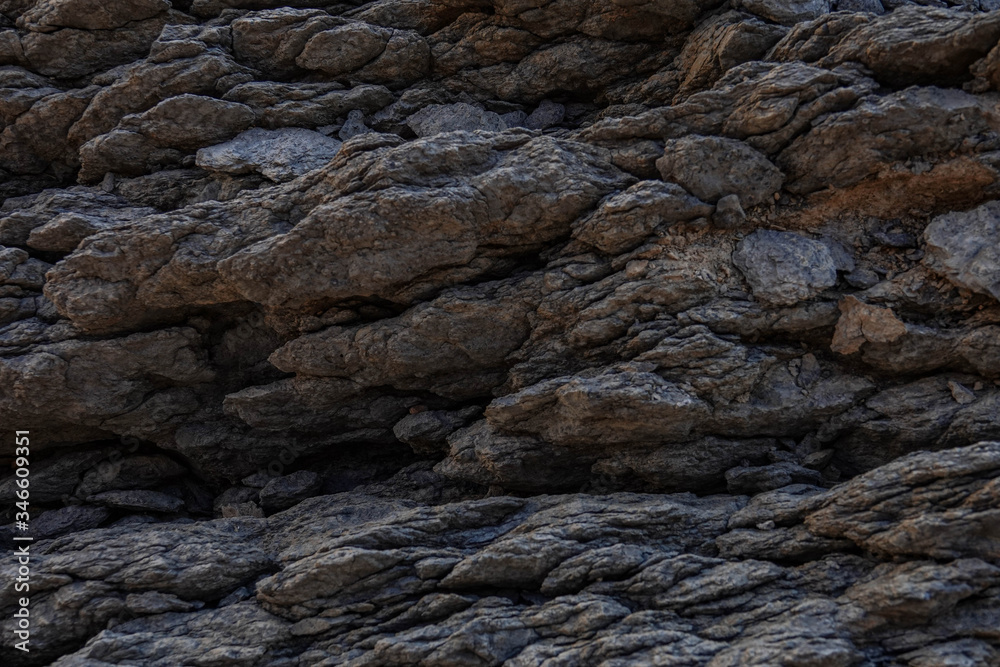 Rough Uneven Surface Texture of Wadi Ghul aka Grand Canyon of Oman in Jebel Shams Mountains Rough Uneven Surface Texture of Wadi Ghul aka Grand Canyon of Oman in Jebel Shams Mountains