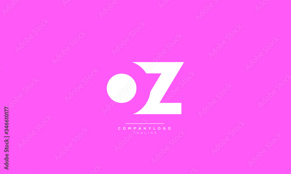 OZ ZO O Z Letter Logo Alphabet Design Icon Vector Symbol