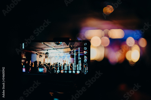 smartphone at a concert