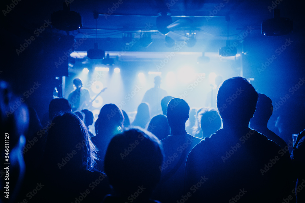 silhouette of a concert crowd silhouette of a concert crowd