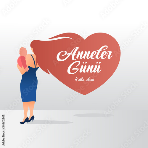 Anneler Gunu Kutlama Karti, TRANSLATING: Happy Mothers Day Celebrating Cart