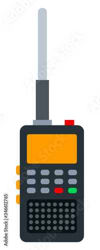 Police walkie-talkie vector icon flat