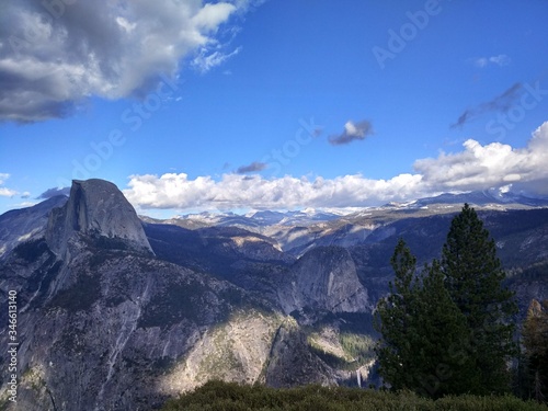 Amazing nature view of Half Dome at Yosemite National Park California