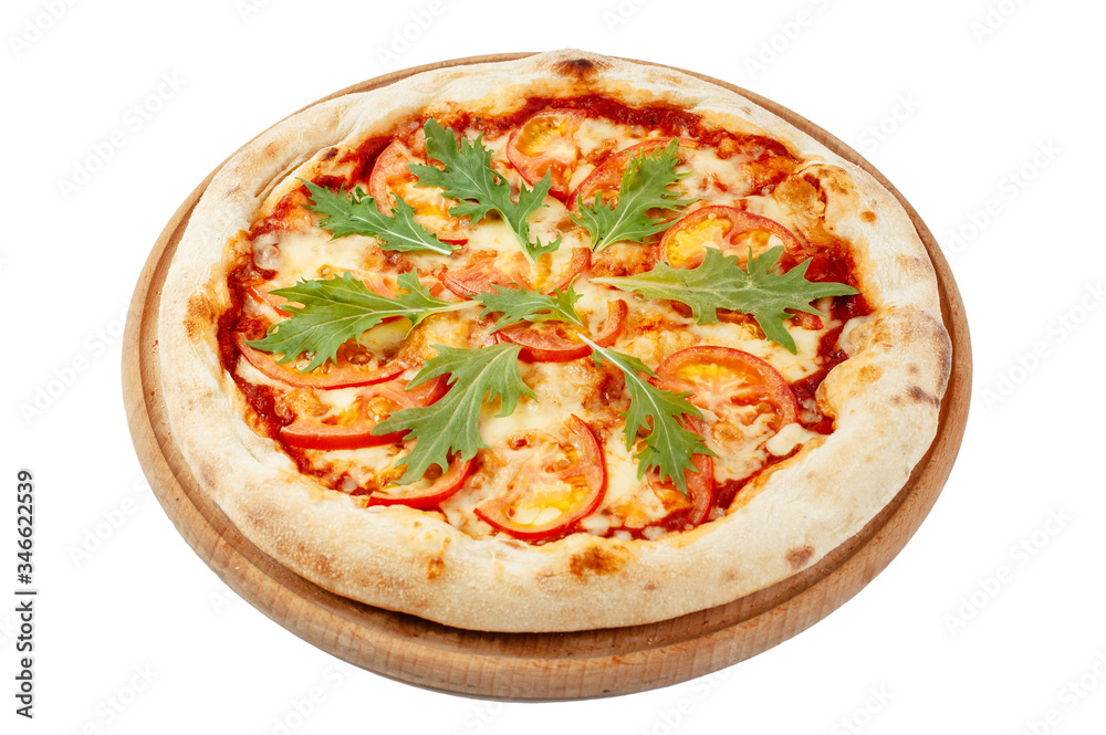 pizza on a white background