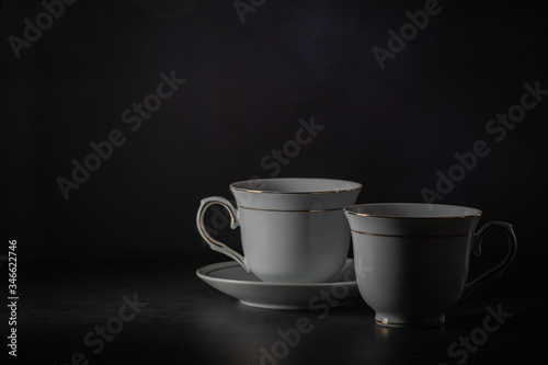White Cup and coffee saucer.
