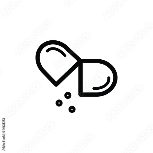 pill flat icon vector logo design trendy 