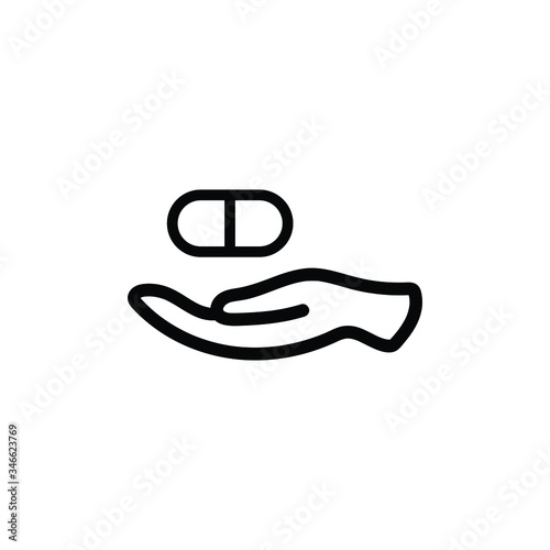 pill flat icon vector logo design trendy 