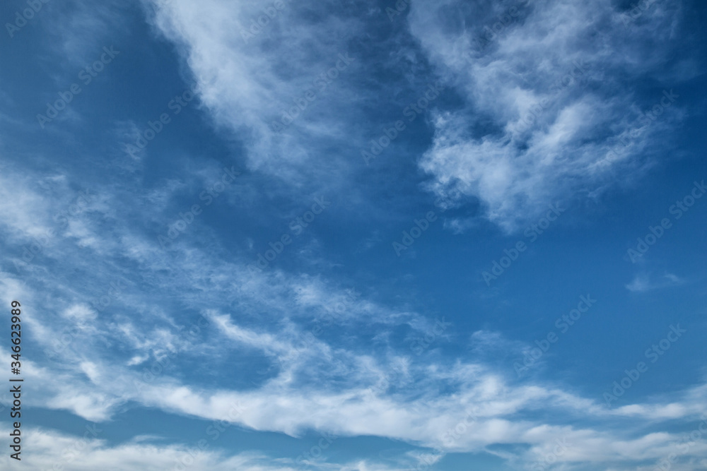 Beautiful blue sky with clouds.