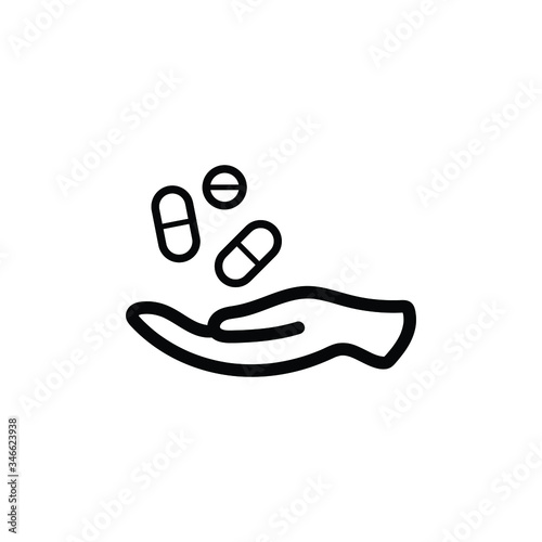 pill flat icon vector logo design trendy 