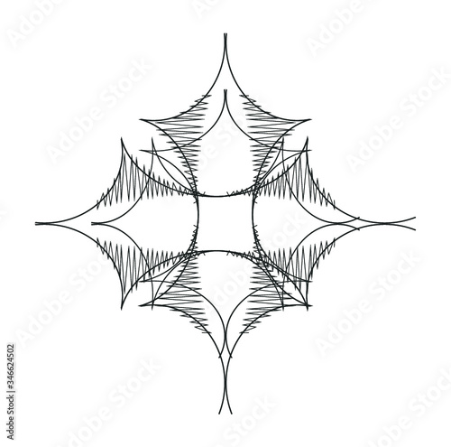 Grunge background embroidery graphic design vector art