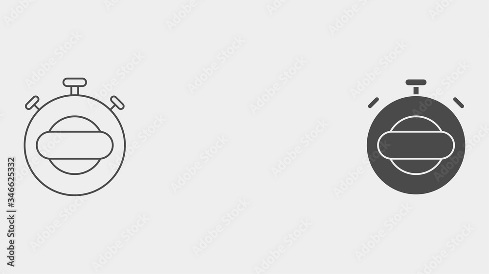 Time management outline and filled vector icon sign symbol Time management outline and filled vector icon sign symbol