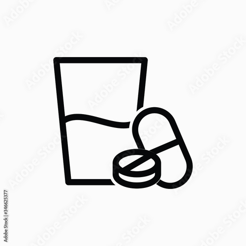 pill flat icon vector logo design trendy 
