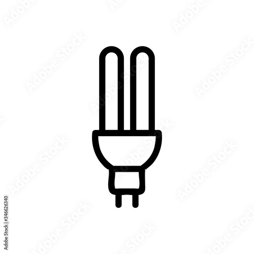 bactericidal led lamp icon vector. bactericidal led lamp sign. isolated contour symbol illustration