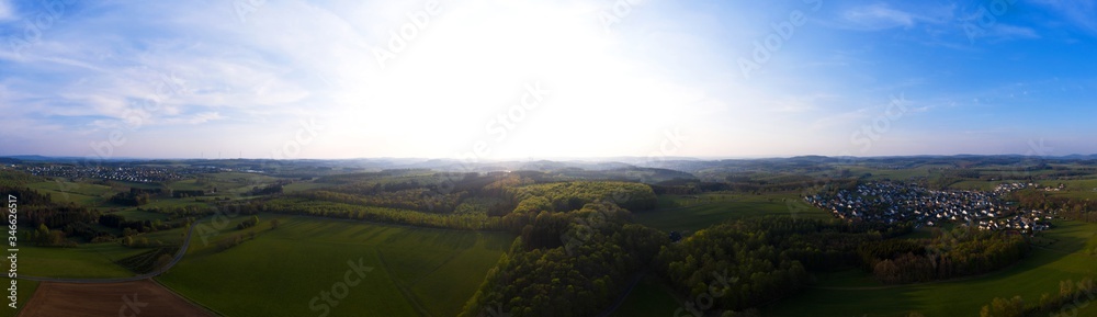 sauerland germany high definition landscape panorama from above