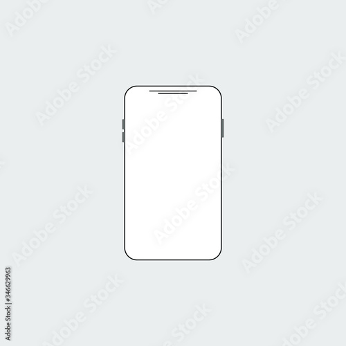 Black and white smartphone icon, icon, logo, web technology, communication at a distance, progress vector illustration
