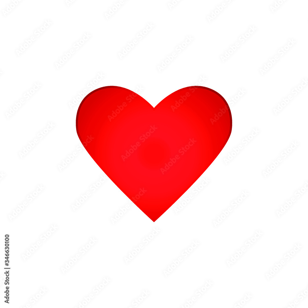 red heart icon, logo, emblem. like, link, love, love, like vector illustration
