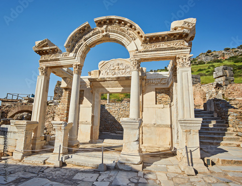The Hadrian temple in the ancient city of Ephesus near Selcuk, Turkey. photo
