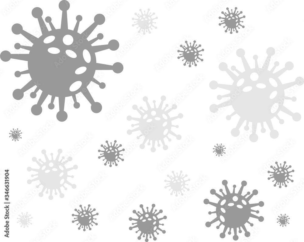 Seamless backgraound with coronavirus icon and symbol Seamless backgraound with coronavirus icon and symbol