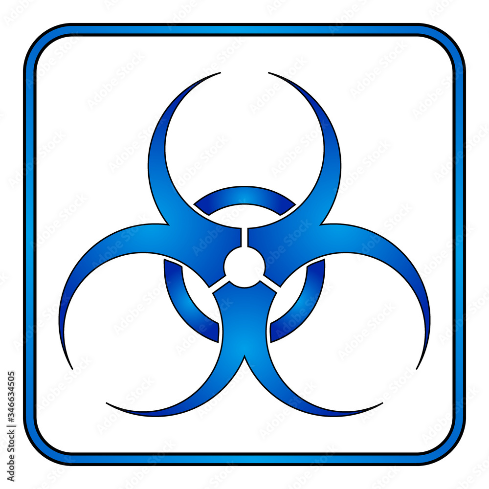 Biohazard sign on white. Biohazard sign on white.