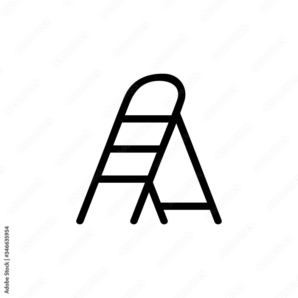 helper staircase icon vector. helper staircase sign. isolated contour symbol illustration