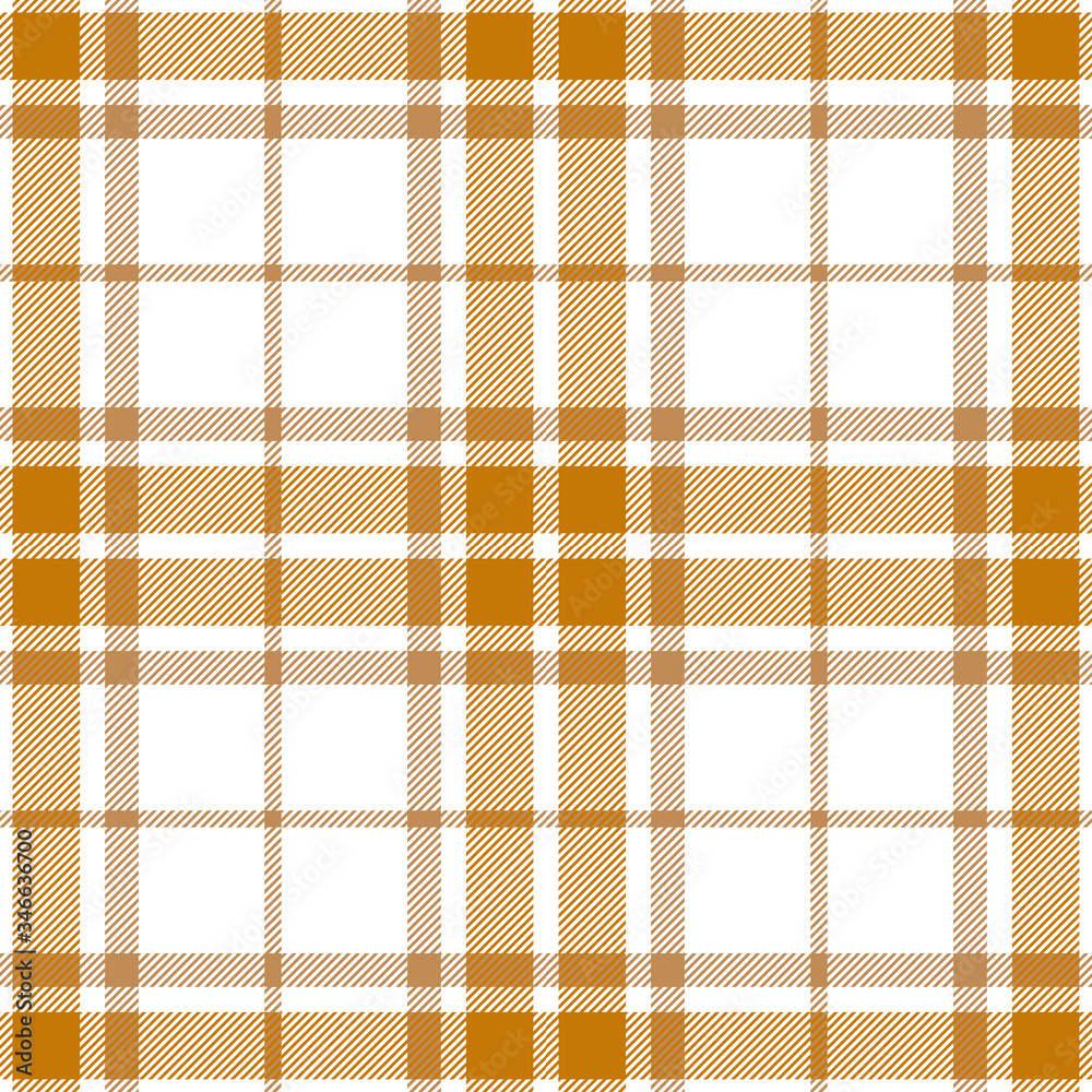 Yellow and white tartan plaid design. Scottish textile pattern blend.