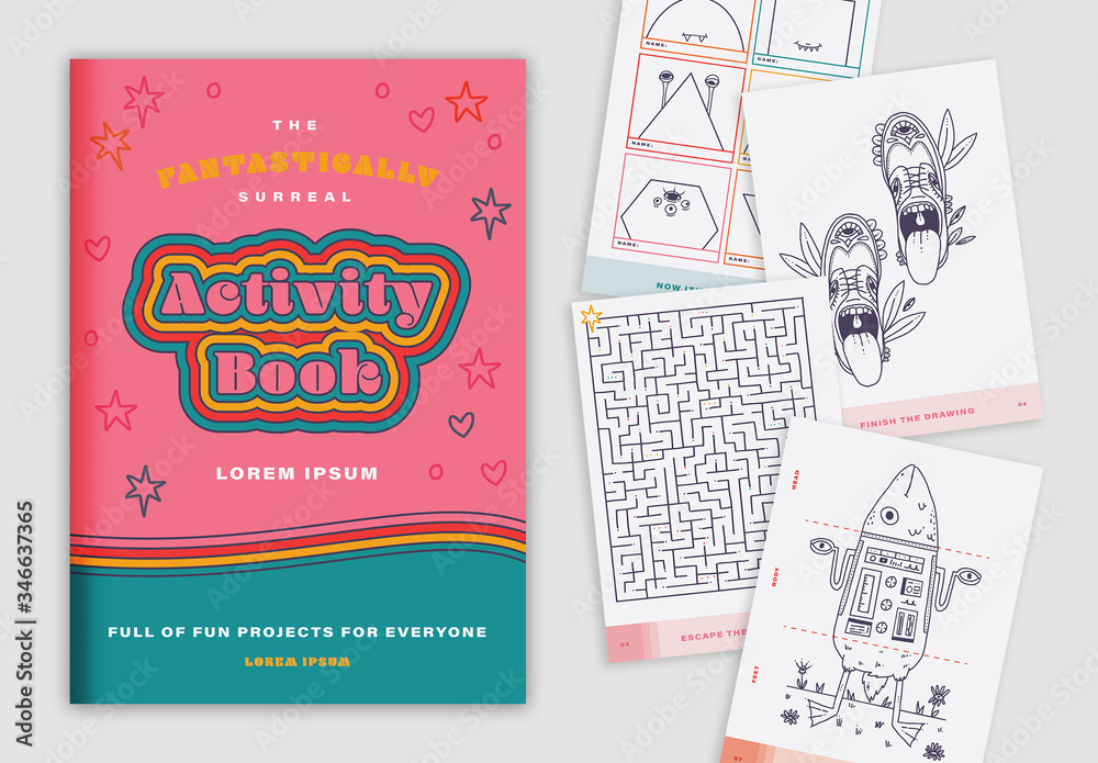 Surreal Activity Book Stock Template | Adobe Stock